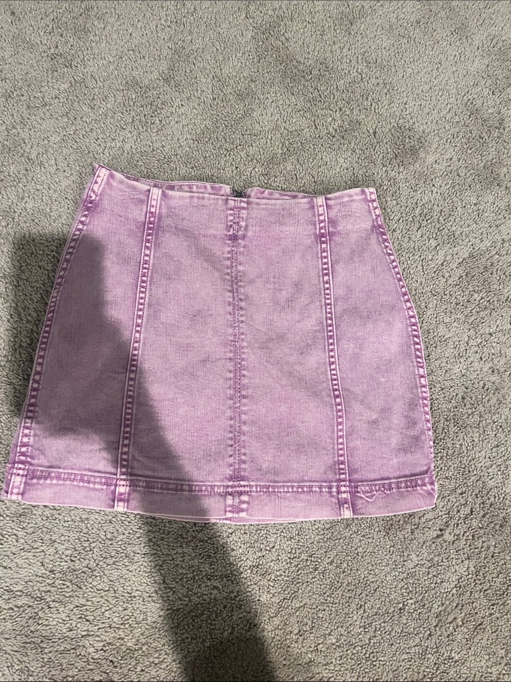 wild fable Lilac Denim Panel Mini Skirt